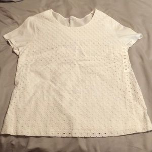 Cute white lace floral t-shirt